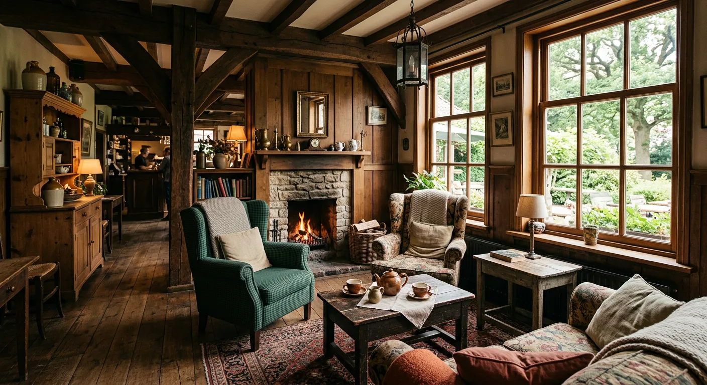 Warm interieur van de gasterij