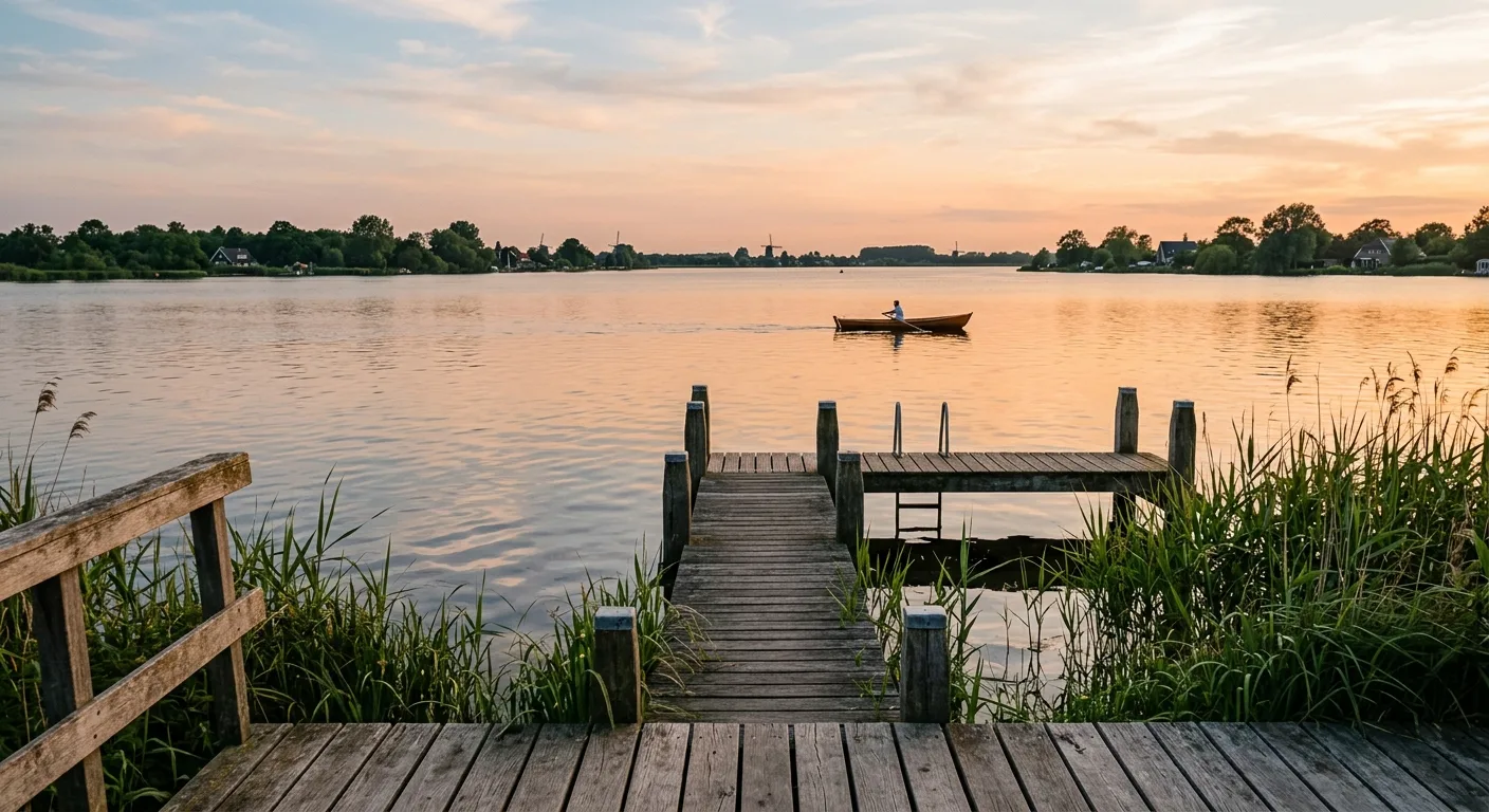 Uitzicht over de Reeuwijkse Plassen vanaf het terras